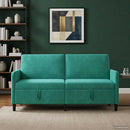 vidaXL Tárolós Kanapé Türkiz 172 x 78 x 87 cm Poliészter