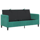 vidaXL Tárolós Kanapé Türkiz 172 x 78 x 87 cm Poliészter