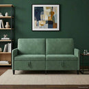 vidaXL Tárolós Kanapé Tengeri Zöld 172 x 78 x 87 cm Poliészter