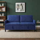 vidaXL Tárolós Kanapé Rendőrségi kék 172 x 78 x 87 cm Poliészter