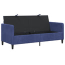 vidaXL Tárolós Kanapé Rendőrségi kék 172 x 78 x 87 cm Poliészter