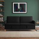 vidaXL Tárolós Kanapé Fekete 192 x 78 x 87 cm Poliészter