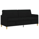 vidaXL Tárolós Kanapé Fekete 192 x 78 x 87 cm Poliészter