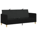 vidaXL Tárolós Kanapé Fekete 192 x 78 x 87 cm Poliészter