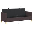 vidaXL Tárolós Kanapé Sötét Barna 192 x 78 x 87 cm Poliészter