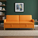 vidaXL Tárolós Kanapé Sötét sárga 192 x 78 x 87 cm Poliészter
