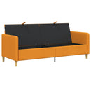 vidaXL Tárolós Kanapé Sötét sárga 192 x 78 x 87 cm Poliészter