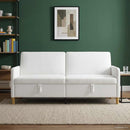 vidaXL Tárolós Kanapé Fehér 192 x 78 x 87 cm Poliészter