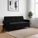 vidaXL Tárolós Kanapé Fekete 192 x 78 x 87 cm Poliészter