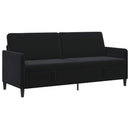 vidaXL Tárolós Kanapé Fekete 192 x 78 x 87 cm Poliészter