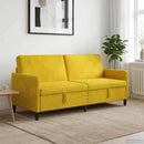 vidaXL Tárolós Kanapé Sárga 192 x 78 x 87 cm Poliészter