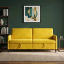 vidaXL Tárolós Kanapé Sárga 192 x 78 x 87 cm Poliészter
