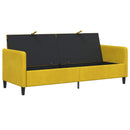 vidaXL Tárolós Kanapé Sárga 192 x 78 x 87 cm Poliészter