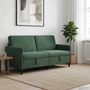 vidaXL Tárolós Kanapé Tengeri Zöld 192 x 78 x 87 cm Poliészter