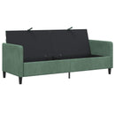 vidaXL Tárolós Kanapé Tengeri Zöld 192 x 78 x 87 cm Poliészter