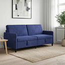 vidaXL Tárolós Kanapé Rendőrségi kék 192 x 78 x 87 cm Poliészter