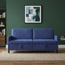 vidaXL Tárolós Kanapé Rendőrségi kék 192 x 78 x 87 cm Poliészter