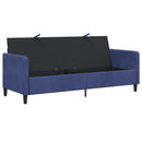 vidaXL Tárolós Kanapé Rendőrségi kék 192 x 78 x 87 cm Poliészter