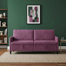 vidaXL Tárolós Kanapé Lila 192 x 78 x 87 cm Poliészter