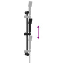 vidaXL Zuhanyrendszer készlet Fekete 70 cm Rozsdamentes Acél