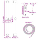 vidaXL Zuhanyrendszer készlet Fekete 70 cm Rozsdamentes Acél