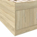 vidaXL Ágykeret tárolóval fiókkal Sonoma Tölgy 80 x 200 cm Szerelt Fa