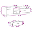 vidaXL Ágykeret tárolóval fiókkal Sonoma Tölgy 80 x 200 cm Szerelt Fa