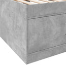 vidaXL Ágykeret tárolóval fiókkal Betonszürke 80 x 200 cm Szerelt Fa
