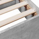 vidaXL Ágykeret tárolóval fiókkal Betonszürke 80 x 200 cm Szerelt Fa
