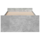 vidaXL Ágykeret tárolóval fiókkal Betonszürke 80 x 200 cm Szerelt Fa