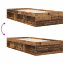 vidaXL Ágykeret tárolóval polcokkal Antik Fa 80 x 200 cm Szerelt Fa