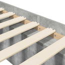 vidaXL Ágykeret tárolóval polcokkal Betonszürke 80 x 200 cm Szerelt Fa