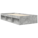 vidaXL Ágykeret tárolóval polcokkal Betonszürke 80 x 200 cm Szerelt Fa