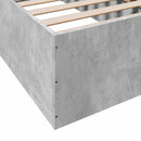 vidaXL Padlós ágykeret Betonszürke 80 x 200 cm Szerelt Fa