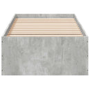 vidaXL Padlós ágykeret Betonszürke 80 x 200 cm Szerelt Fa
