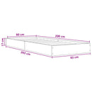 vidaXL Ágykeret tárolóval polcokkal Fehér 80 x 200 cm Szerelt Fa