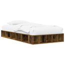 vidaXL Ágykeret tárolóval polcokkal Antik Fa 80 x 200 cm Szerelt Fa