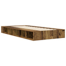 vidaXL Ágykeret tárolóval polcokkal Antik Fa 80 x 200 cm Szerelt Fa