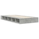 vidaXL Ágykeret tárolóval polcokkal Betonszürke 80 x 200 cm Szerelt Fa