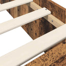vidaXL Ágykeret tárolóval polcokkal Antik Fa 80 x 200 cm Szerelt Fa