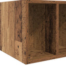 vidaXL Ágykeret tárolóval polcokkal Antik Fa 80 x 200 cm Szerelt Fa