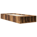 vidaXL Ágykeret tárolóval polcokkal Antik Fa 80 x 200 cm Szerelt Fa