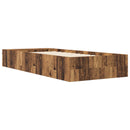 vidaXL Ágykeret tárolóval polcokkal Antik Fa 80 x 200 cm Szerelt Fa
