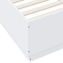 vidaXL LED-es Ágykeret LED szalagokkal Fehér 80 x 200 cm Szerelt Fa