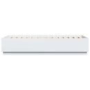 vidaXL LED-es Ágykeret LED szalagokkal Fehér 80 x 200 cm Szerelt Fa