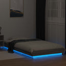 vidaXL LED-es Ágykeret Szürke Sonoma 80 x 200 cm Szerelt Fa