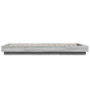 vidaXL LED-es Ágykeret Szürke Sonoma 80 x 200 cm Szerelt Fa