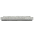 vidaXL LED-es Ágykeret Betonszürke 80 x 200 cm Szerelt Fa