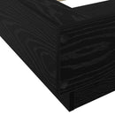 vidaXL LED-es Ágykeret Fekete Tölgy 80 x 200 cm Szerelt Fa