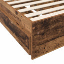 vidaXL Ágykeret tárolóval fiókkal Antik Fa 80 x 200 cm Szerelt Fa